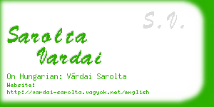 sarolta vardai business card