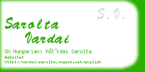 sarolta vardai business card